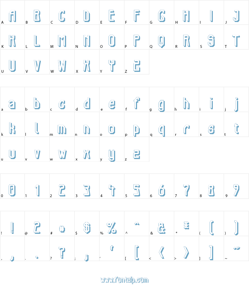 Elb-Tunnel Font Character